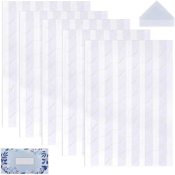 2040Pcs 20 Sheet Photo Corner Stickers White PVC Self Adhesive Scrapbooking Acid Free Picture Mounting Holder Stickers for DIY Craft Scrapbook Album Journal Diary Notebook Memory Books