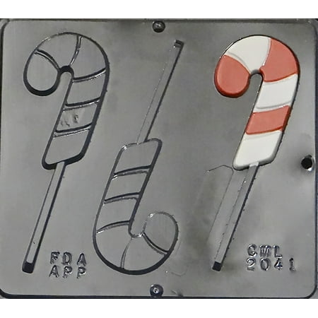 2041 Candy Cane Lollipop Chocolate Candy Mold