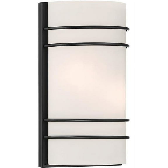 20416LEDDLP-MBL-OPL 8 in. 2-Light Artemis LED ADA Wall Sconce, Matte Black