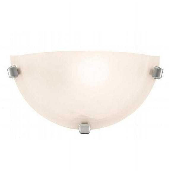 20417-BS-ALB Mona 1 Light Alabaster Glass Wall Sconces - Brushed Steel
