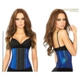 thumbnail image 1 of 2046 Metallic Latex Shapewear 3 Hooks Color Blue Size M (34), 1 of 3
