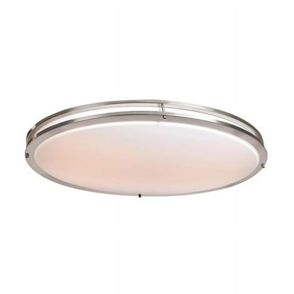 20468LEDD-BS-ACR Solero Oval LED Brushed Steel Flush Mount Ceiling Light