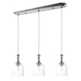 thumbnail image 1 of 20473 Centennial 3 Light 31-1/2" Wide Linear Pendant with Glass Bell Shades, 1 of 3
