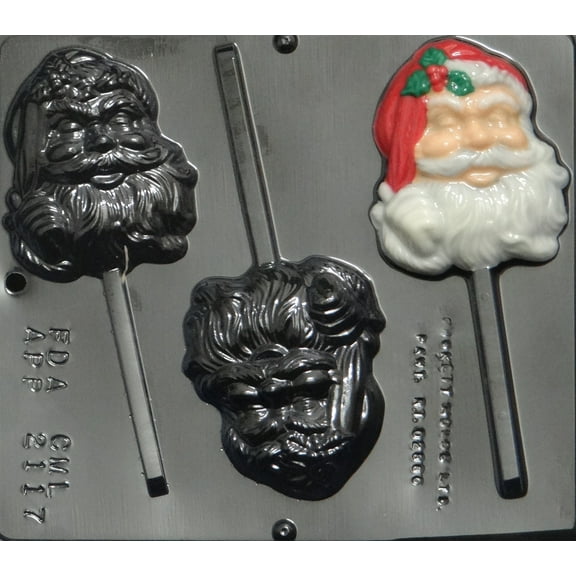 2048 Santa Face Pop Lollipop Chocolate Candy Mold