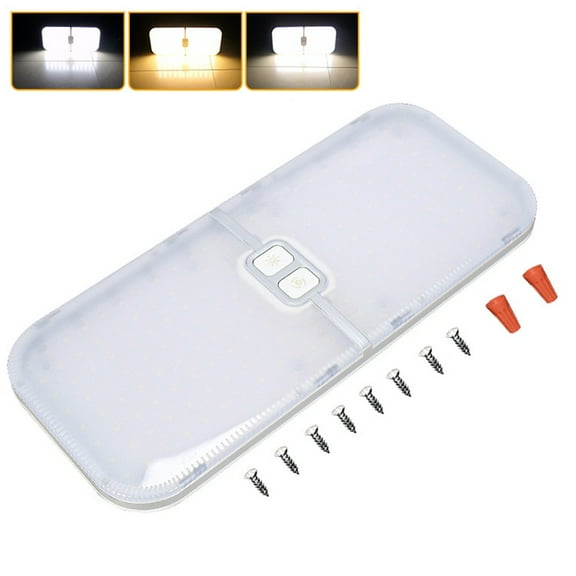 204LED 12-30V Super for RV Bright Reading Light Interior Lamp 3-Color Control Memory Function Touch Switch
