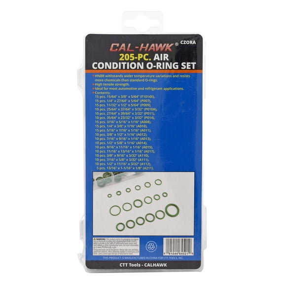 205 PC. Air Condition O-Ring Set - Cal-Hawk CZORA