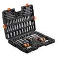 thumbnail image 1 of 205-Pc SAE and Metric Socket Set with Combination Wrenches & Hex Keys - 1/4", 3/8", 1/2" Drive Deep and Standard Sockets in Storage Case, 1 of 7