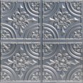 thumbnail image 1 of 205 - Wrought Iron 2 ft. x 2 ft. PVC Glue-up Ceiling Tile in Silver (4 Sq.ft) - 1 Piece, 1 of 9