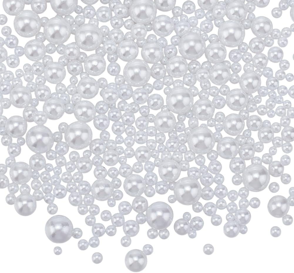 MECCANIXITY 70pcs 20mm Cream White Pearl Beads - ABS Vase Fillers, Craft Beads, For Aquariums, Jewelry, Centerpieces - View #8