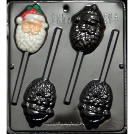 2050 Santa Face Lollipop Chocolate Candy Mold