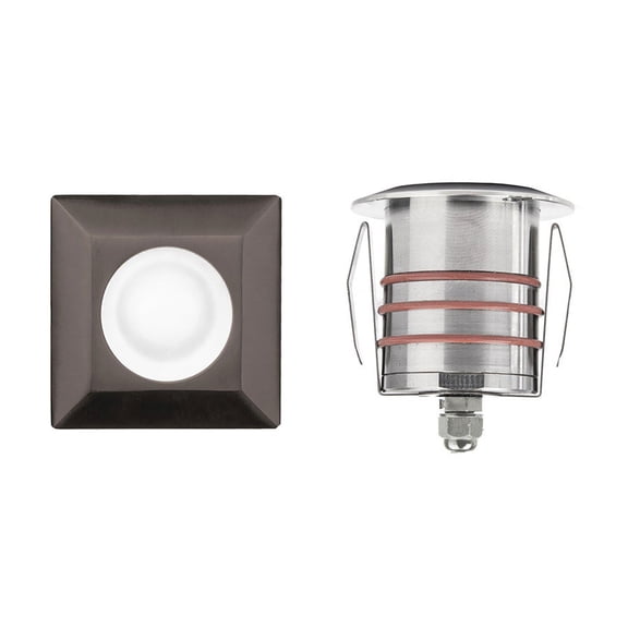 2051-30BS-WAC Lighting-12V 4W 1 LED Sqaure Indicator Light-2.75 Inches Wide by 3.13 Inches High-Bronzed Stainless Steel Finish