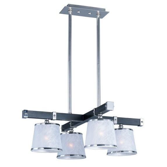 20525WFWEPN-Maxim Lighting-Maritime-Four Light Pendant-29.25 Inches wide by 10 inches high-Wenge/Polished Nickel Finish