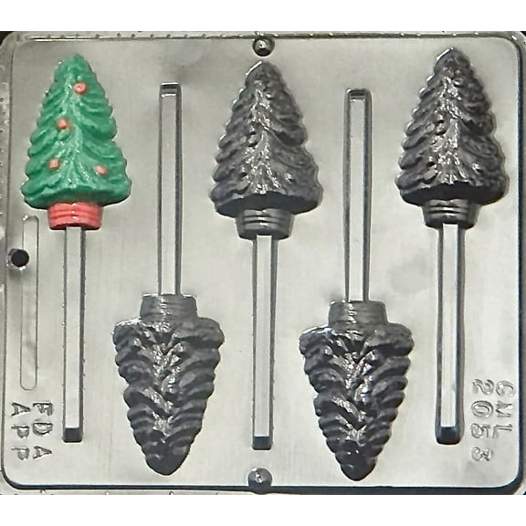 2053 Christmas Tree Lollipop Chocolate Candy Mold