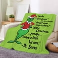 2024 Grinch Throw Blanket!!! Christmas Grinch Blanket Funny Flannel