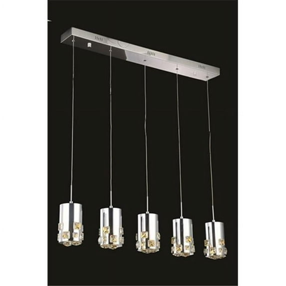 2055D5O-RC 38 L x 5 Dia. x 90 H in. Broadway Collection Hanging Fixture - Royal Cut, Chrome Finish