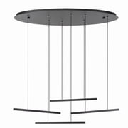 205646A-Eglo Lighting-Lindoza - 132W 4 LED Pendant-72.05 Inches Tall and 10.25 Inches Wide