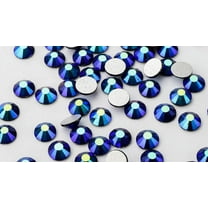 2058 14 Cut Jet Black AB Glass Crystal Flat Back Non Hotfix Rhinestones SS16 1 Bulk (1440 pieces per Bulk)