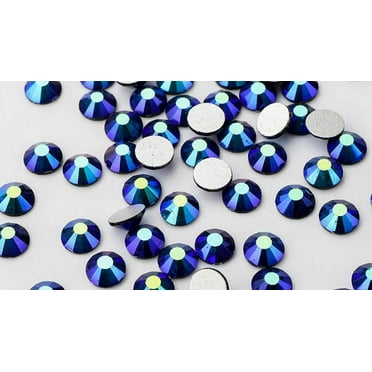 2058 14 Cut Jet Black AB Glass Crystal Flat Back Non Hotfix Rhinestones SS16 1 Bulk (1440 pieces per Bulk)