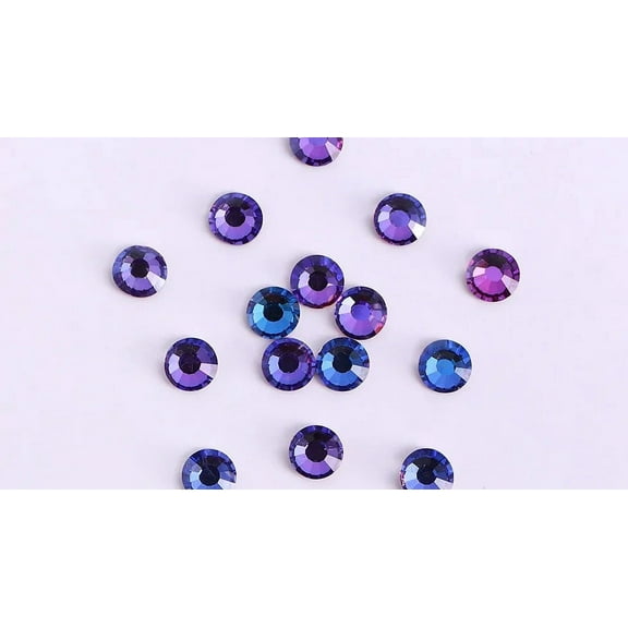 2058 14 Cut Purple Majesty Glass Crystal Flat Back Non Hotfix Rhinestones SS30 (288 Pieces)