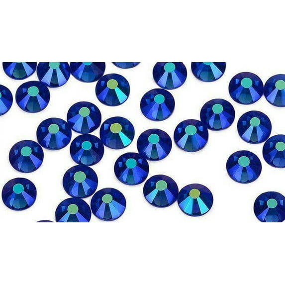 2058 14 Cut Sapphire AB Glass Crystal Flat Back Non Hotfix Rhinestones SS20 1 Bulk (1440 pieces per Bulk)