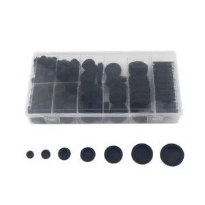 205Pcs Rubber Grommet Firewall Wire Gasket Solid Assortment Set 7 Assorted Sizes