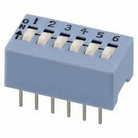 206-6 6 Position Slide Type Dip Switch (2 pieces) - 206-6