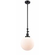 206-BK-G201-10-LED-Innovations Lighting-X-Large Beacon-3.5W 1 LED Mini Pendant in Industrial Style-10 Inches Wide by 16 Inches High Matte Black
