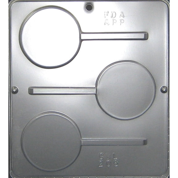 206 Plain Circle 3" Lollipop Chocolate Candy Mold