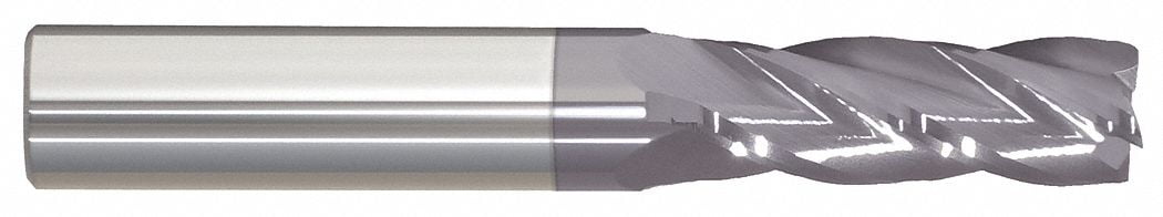 206001073 Carbide End Mill, 9/64In, 4FL, Single, 2In