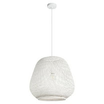 206016A-Eglo Lighting-Dembleby - 1 Light Pendant-19 Inches Tall and 20 Inches Wide-White Finish