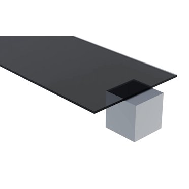 1/4" Thick Light Gray Smoke Acrylic Plexiglass Sheet – 24"x24" – Transparent #2064