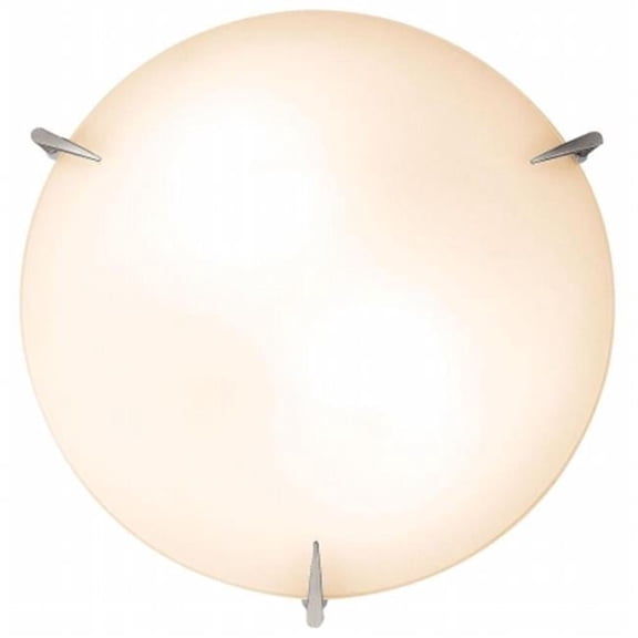 20662-BS-OPL Zenon 3 Light Flush Mount - Brushed Steel