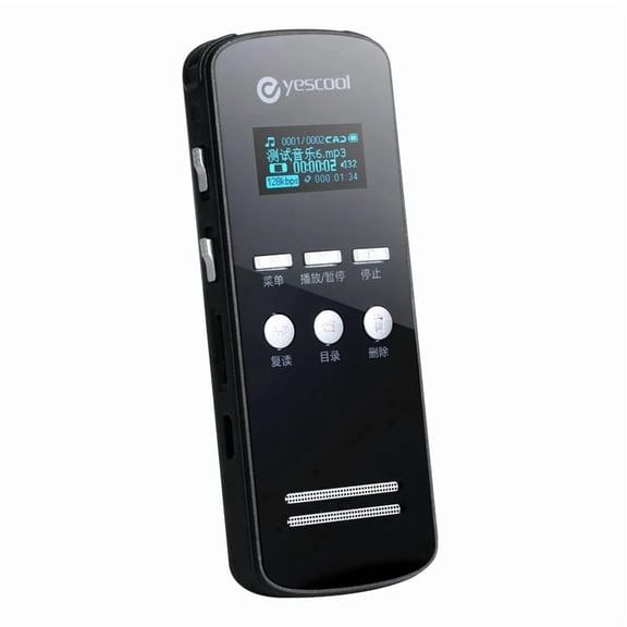 2068 Digital Voice Recorder Long Time HD PCM Audio Dictaphone Voice-activated External Microphone Audio Recording device MP3 2 in 1