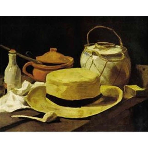 2069-16x20-GC Still Life - Hat And Pipe Poster
