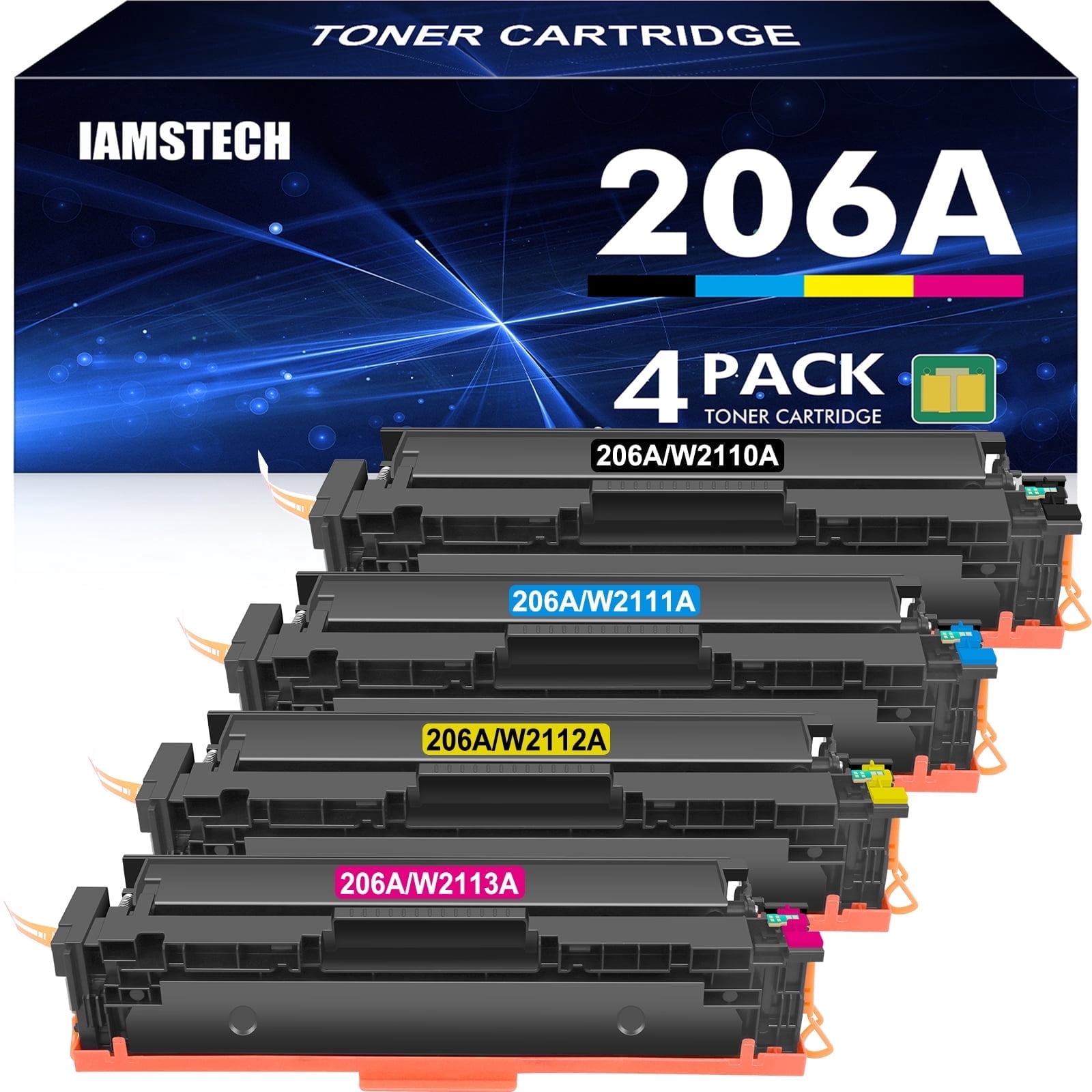 206A 206X Toner Cartridges with Chip Compatible for HP 206A W2110A 206X ...