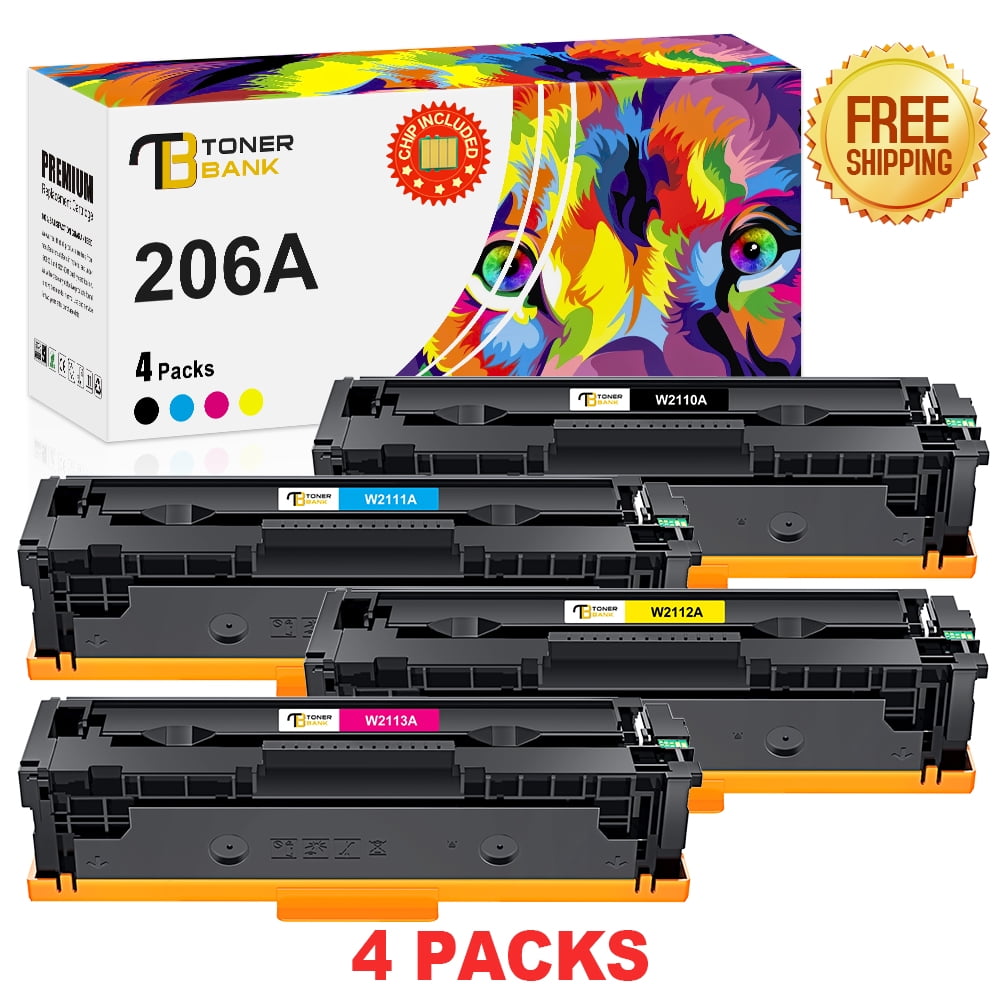 4x 206A W2110A Toner Cartridge For HP LaserJet MFP M282 M283fdw M283cdw