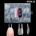 thumbnail image 1 of 206PCS Fake Nails Soft Press On Gel Nail Tips, Pre-Shaped Full Cover Nail Extension, 12 Sizes Acrylic Gelly Tips for Home DIY Manicure-Short Ballet​, 1 of 6