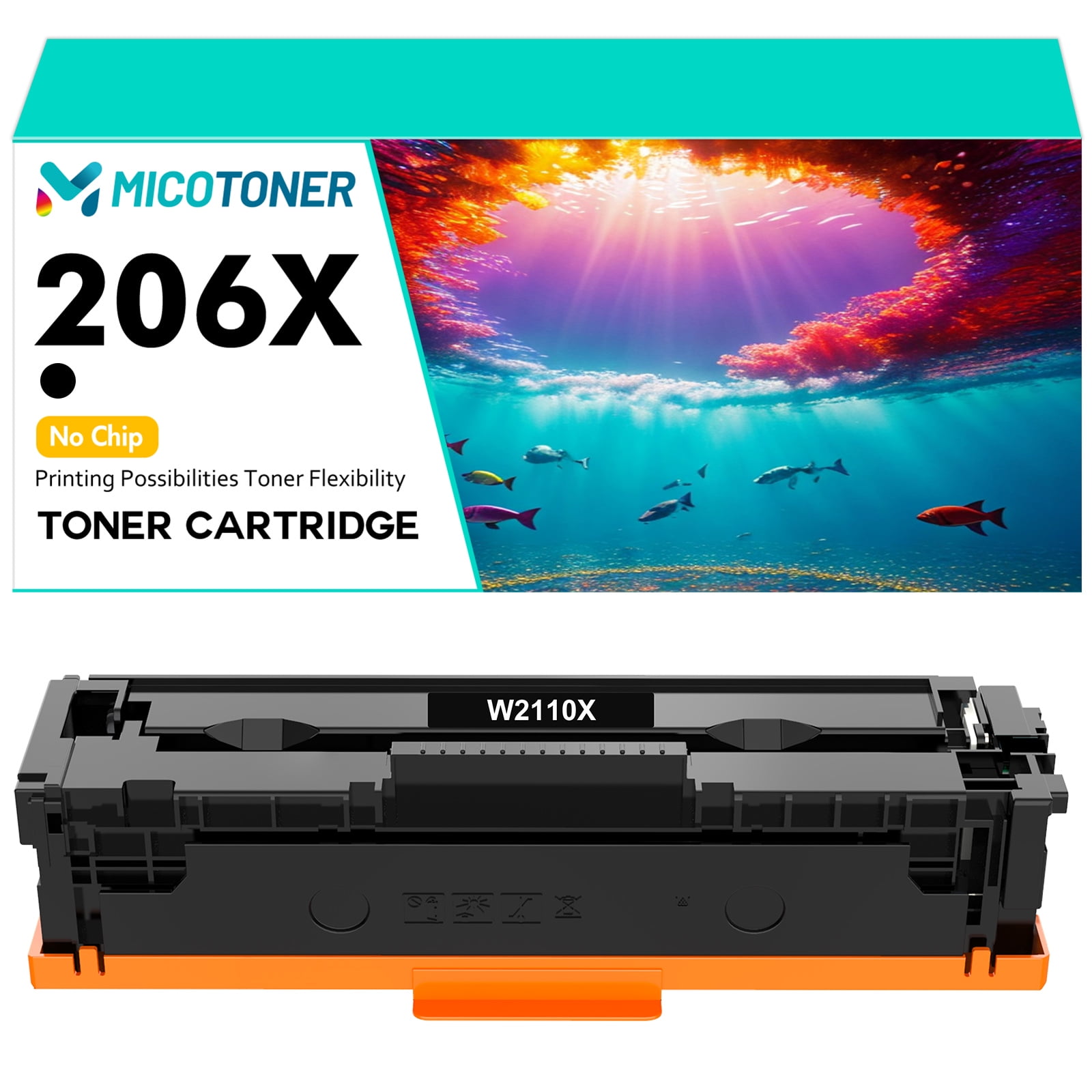 206X 206A 1-Pack Compatible Toner Cartridge for HP 206X W2110X LaserJet ...