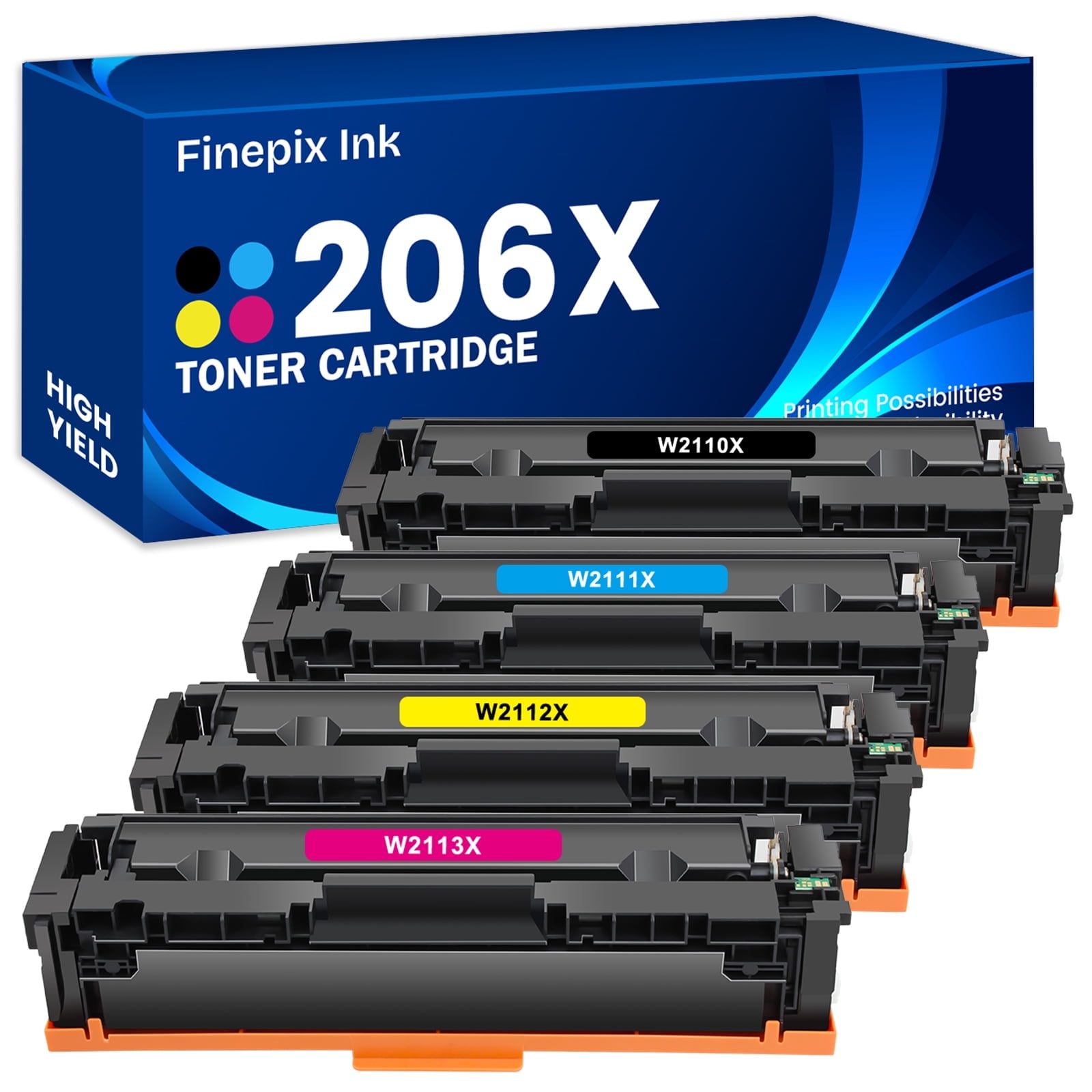 206X 206A Toner Cartridges with Chip Compatible for HP 206X 206A W2110X ...