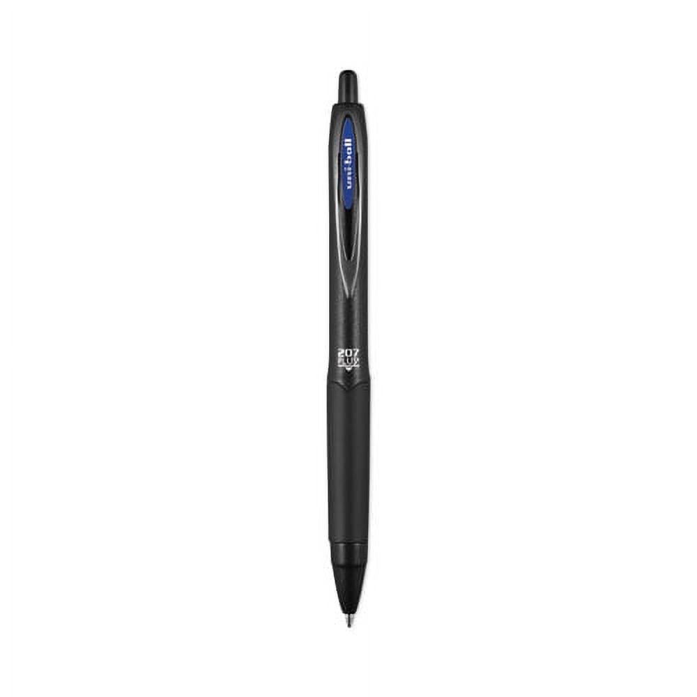 207 Plus+ Gel Pen, Retractable, Medium 0.7 mm, Blue Ink, Black Barrel, Dozen | Bundle of 2 Dozen