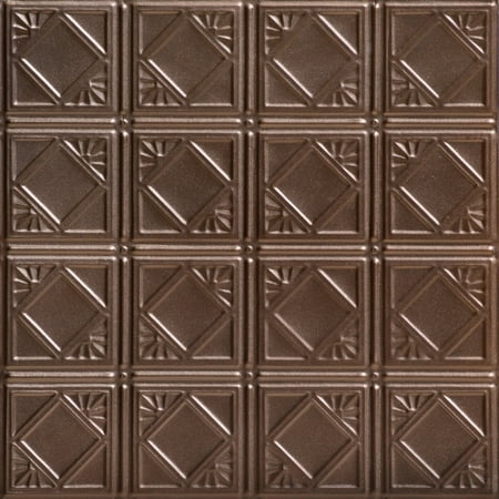 207 - Tin Plated Drop-In Ceiling Tile in Bronze (48 Sq.ft/ Pack) - 12 Pieces