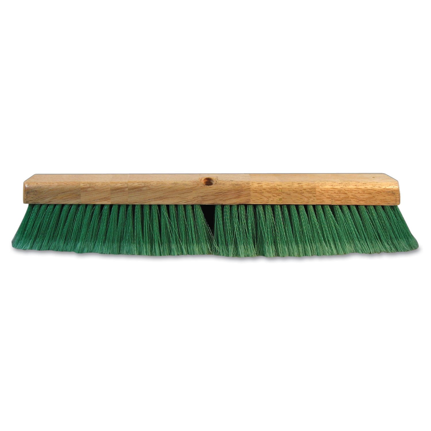 20724 Push Broom Head, 3Inch Green Flagged Recycled Pet Plastic, 24