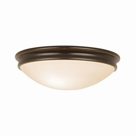 20725LEDDLP-ORB-OPL 13 in. Atom LED Oil Rubbed Bronze Flush Mount Ceiling Light