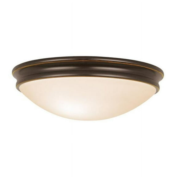 20726LEDDLP-ORB-OPL 14 in. Atom LED Oil Rubbed Bronze Flush Mount Ceiling Light