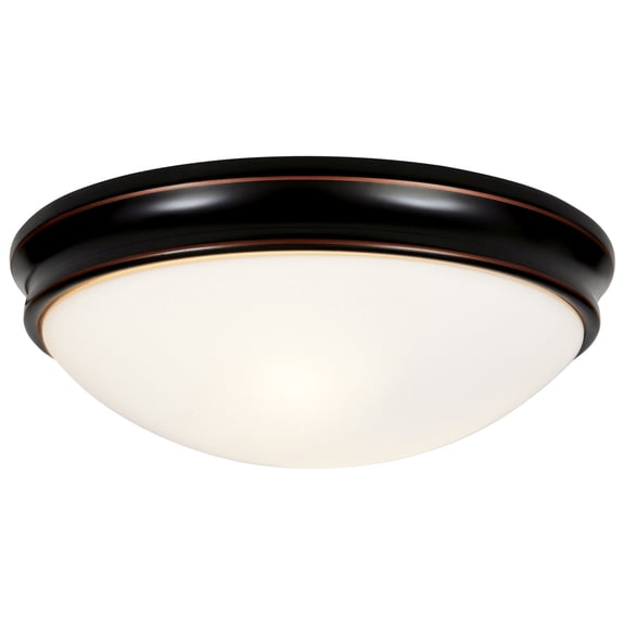 20726LEDDLP-ORB/OPL Access Lighting Atom-Flush Mount-14 Inches Wide by 4 Inches Tall-Oil Rubbed Bronze Finish-LED Lamping Type-E26 Medium Lamp Base