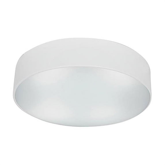 20747GU-WH-FST 3 Light Flushmount In White With Frosted Glass