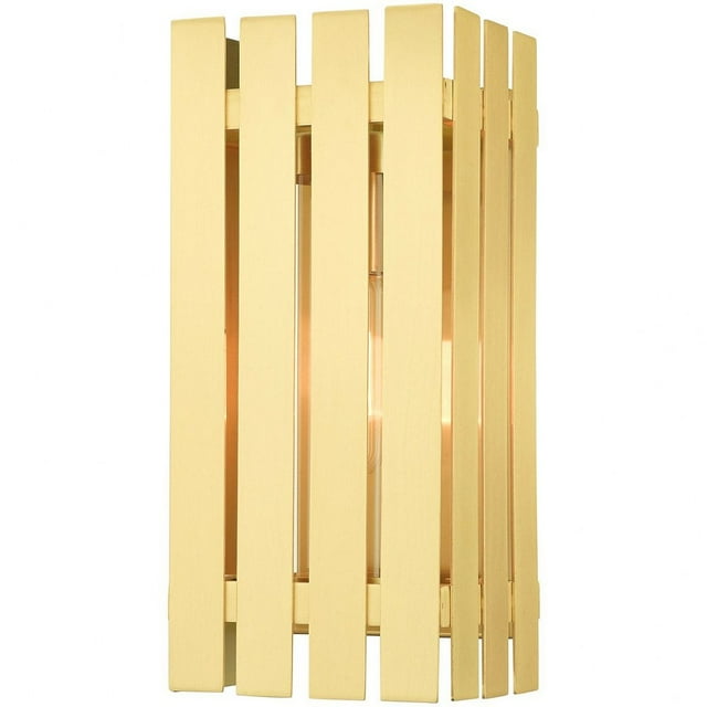 20752-12-Livex Lighting-Greenwich - 13 One Light Outdoor Wall Lantern Satin Brass Finish with Clear