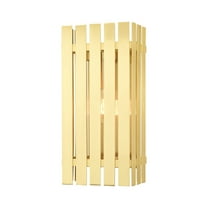 20753-12-Livex Lighting-Greenwich - 17 One Light Outdoor Wall Lantern Satin Brass Finish with Clear