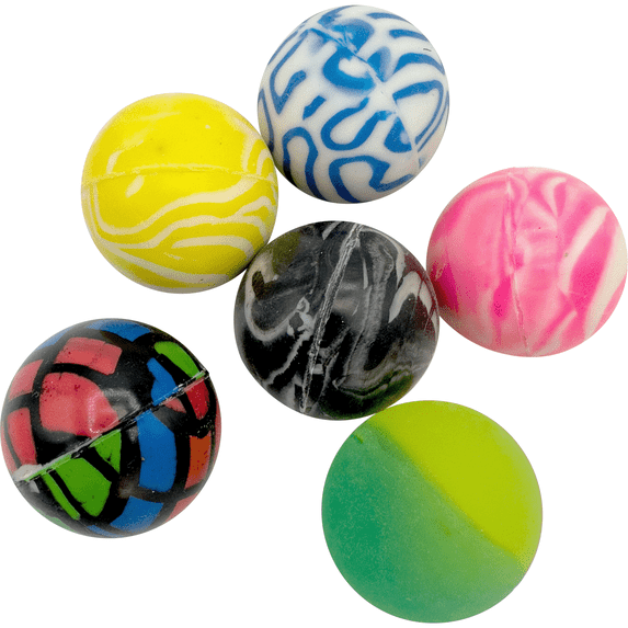 2078 Pk6 Carnival Bouncers - Classic Bouncy Rubber Ball Bird Foot Toys