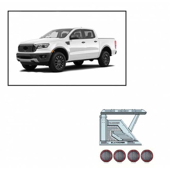 207BA3PLFR Armour II Roll Bar with Basket Kit for 2022 Ford Ranger